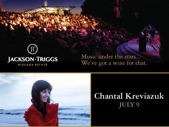 Jackson-Triggs Niagara Estate — Music under the stars... We've got a wine for that. Join us for a concert with Chantal Kreviazuk on July 9.