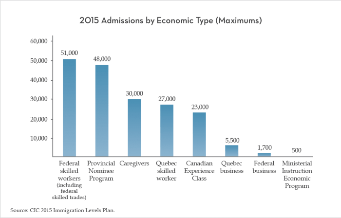 2015 Admissions by Economic Type (Maximums)