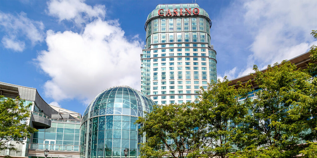 An exterior view of the Fallsview Casino Resort in Niagara Falls