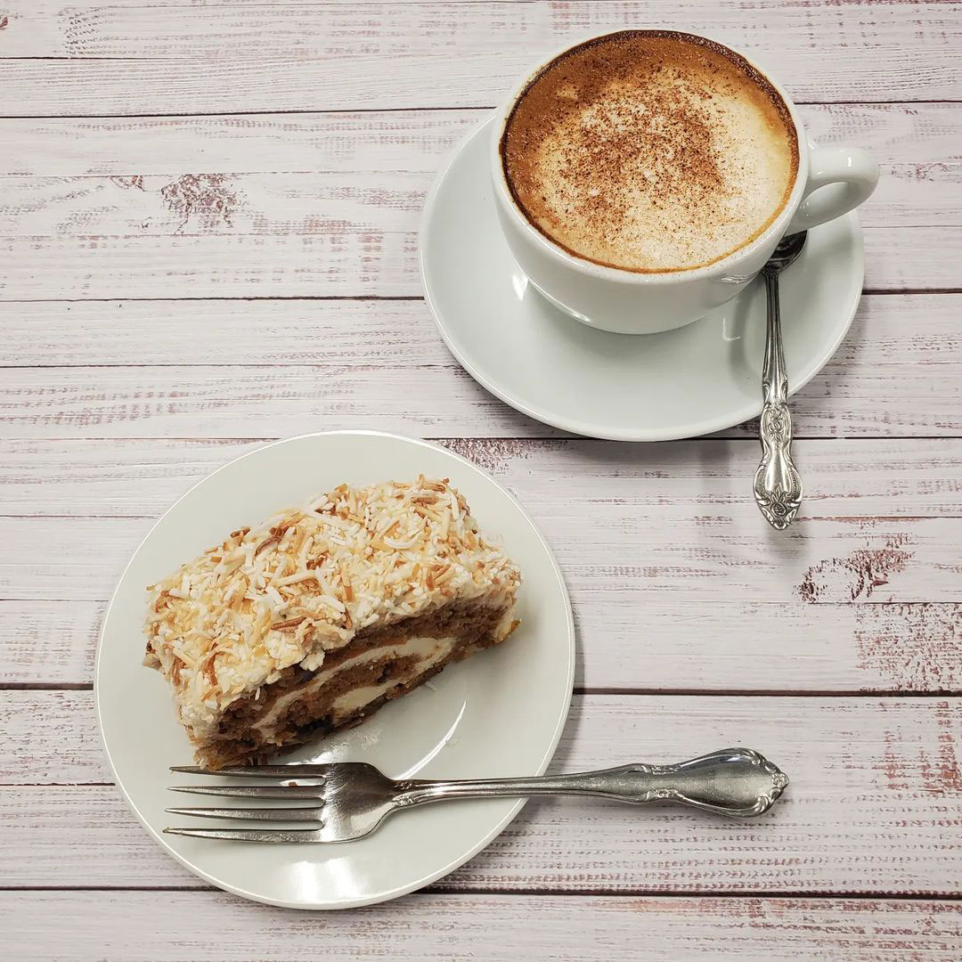 Mouthwatering cakes, coffees…