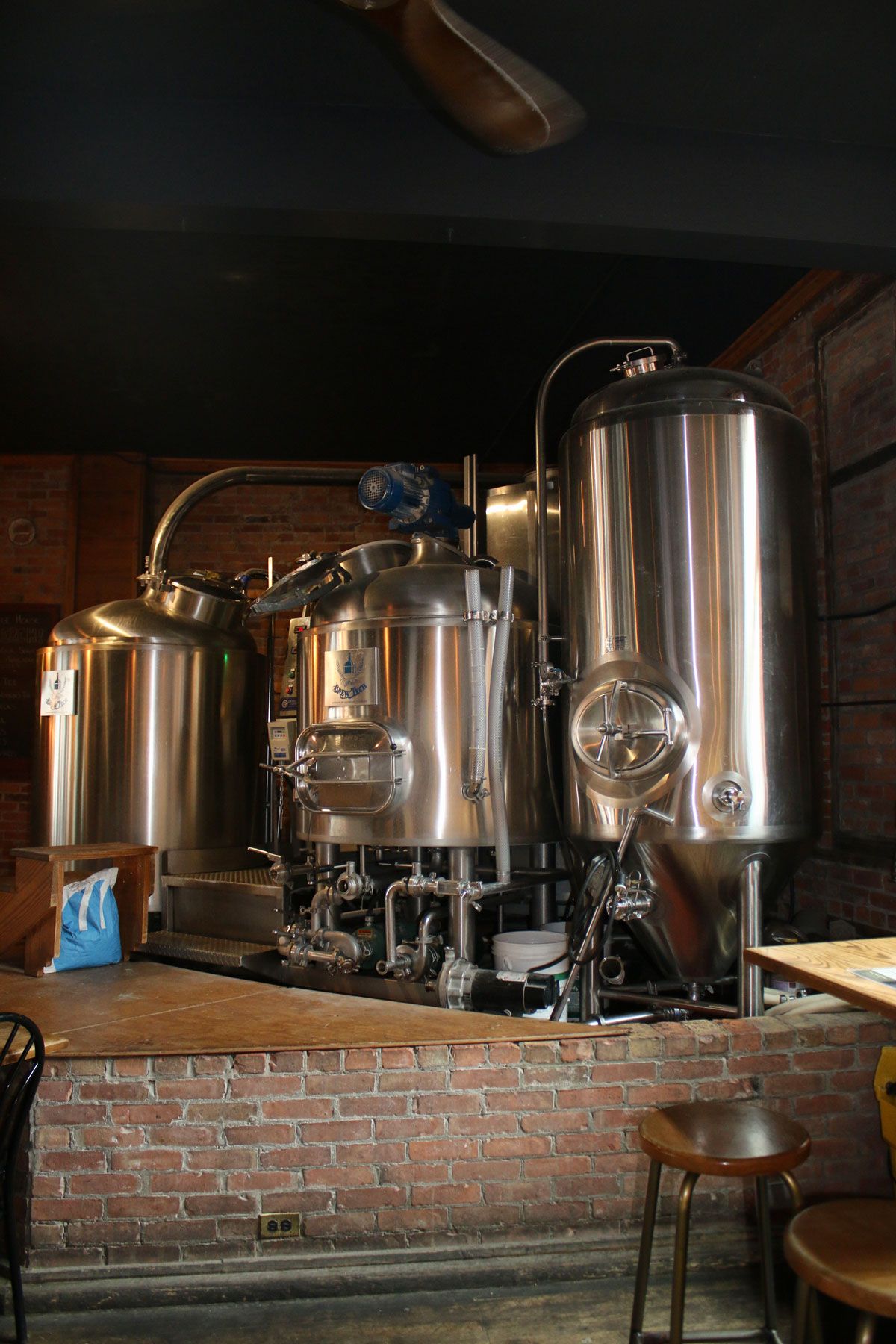 The active brewery operation makes a unique background.