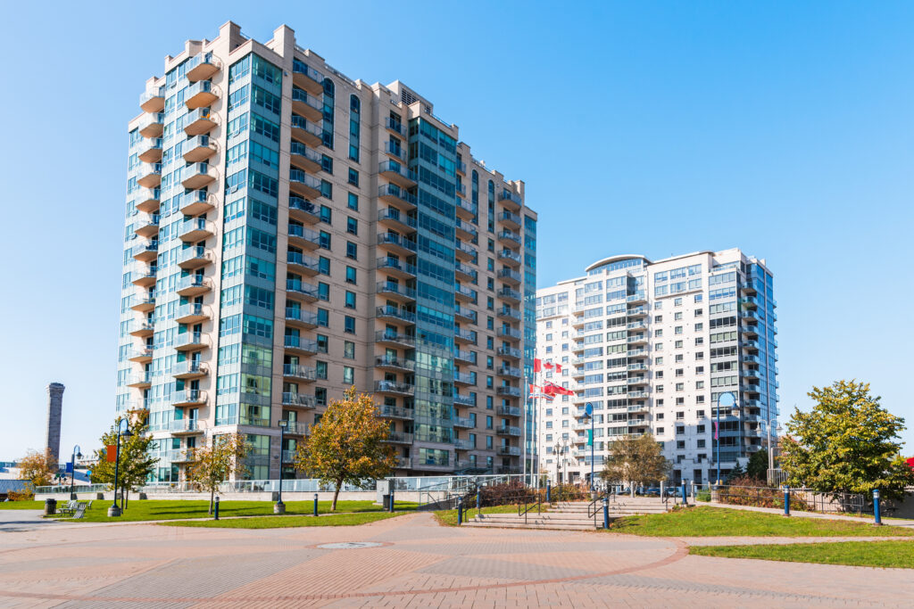 High-rise apartment buildings in Kingston, Ontario