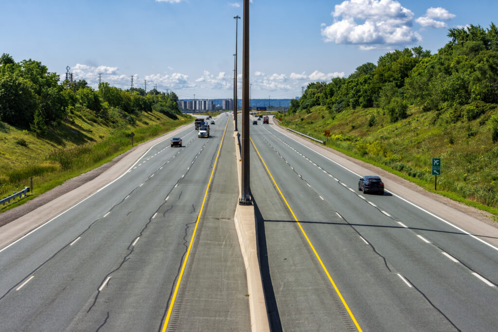 Highway 407 ETR west of Burlington