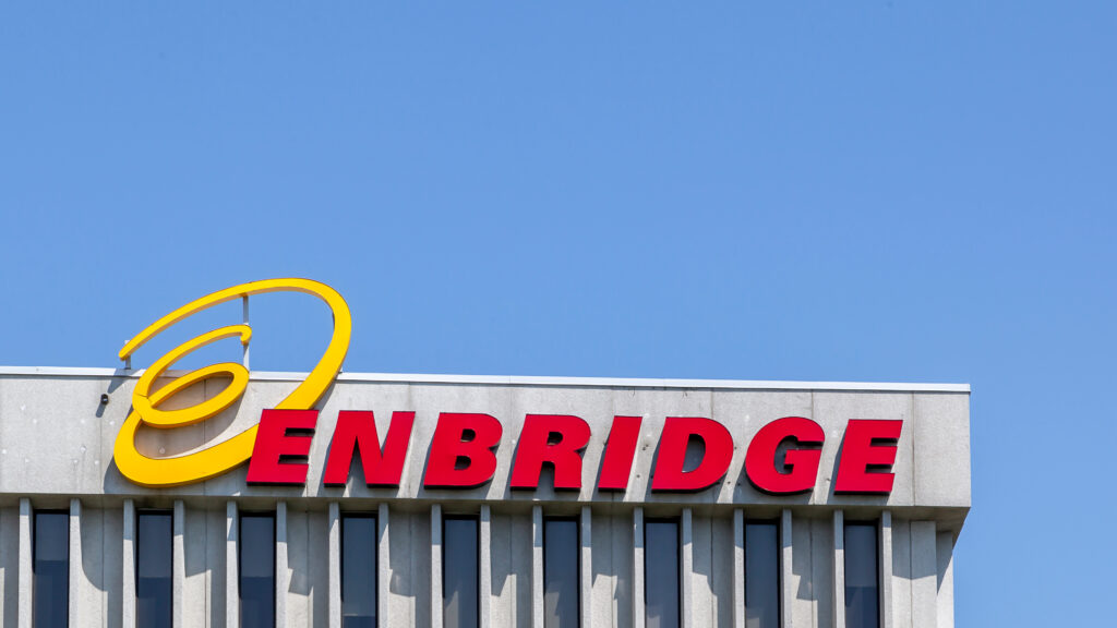 The Enbridge sign on the Enbridge building in Toronto