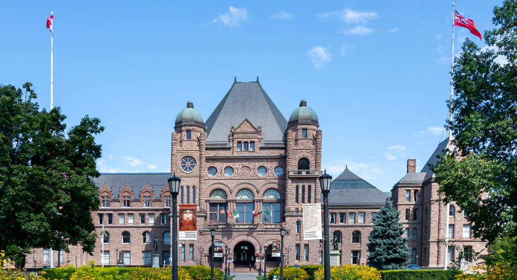 The Legislative Assembly building at Queen's Park, Toronto