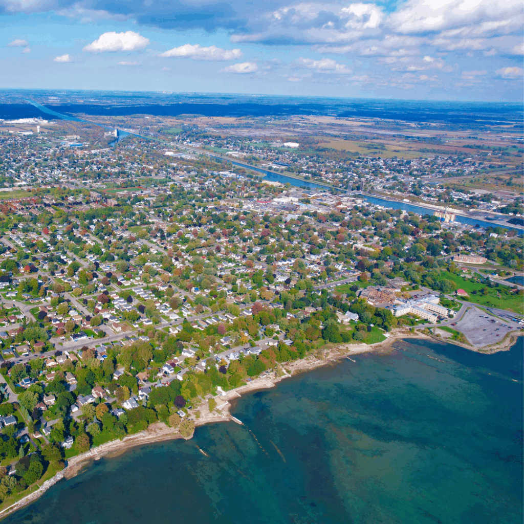 An aerial shot of the City of Port Colborne